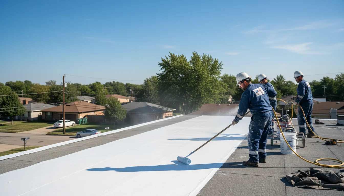 Commercial roof coating in Bassfield, MS near me